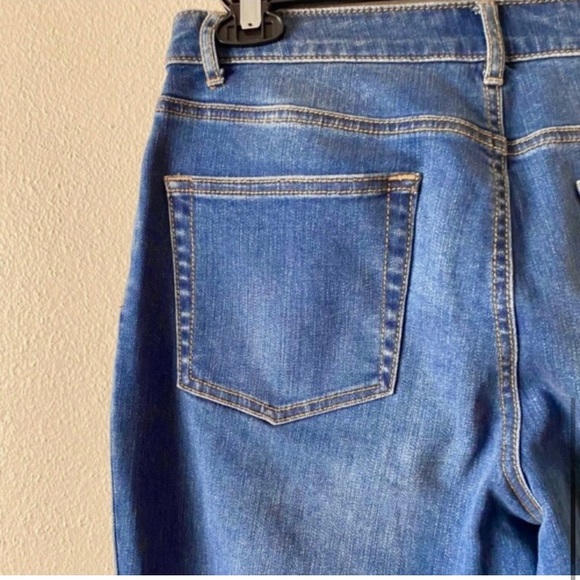 Garnet Hill Wide Leg High Waist Organic
Cotton Crop Denim Blue Jeans Size 29 - Picture 8 of 16